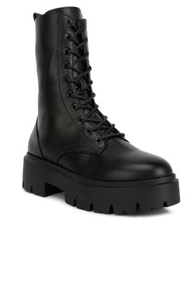 Womens black cheap ankle combat boots