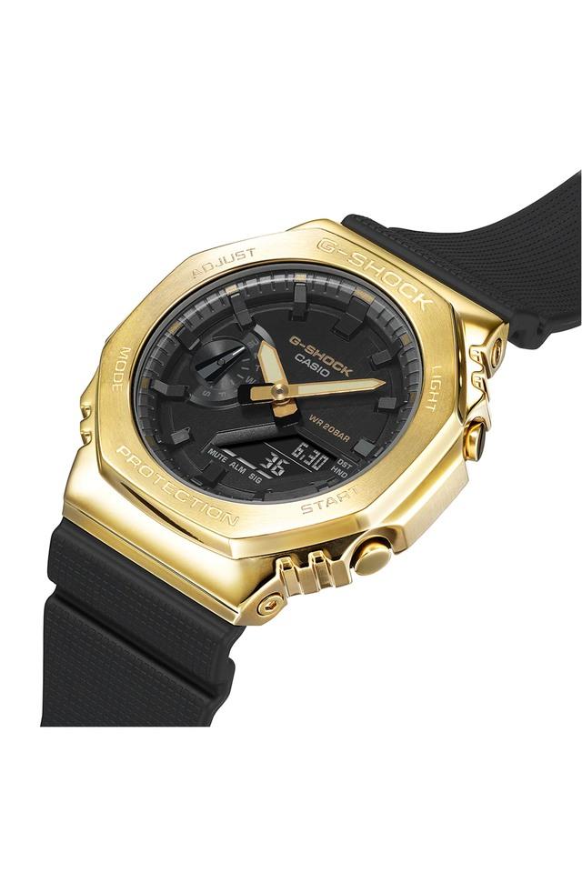 Black and gold g best sale shock watch