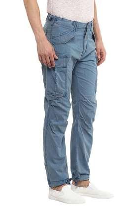 Buy CELIO Indigo Mens 6 Pocket Solid Cargo Pants