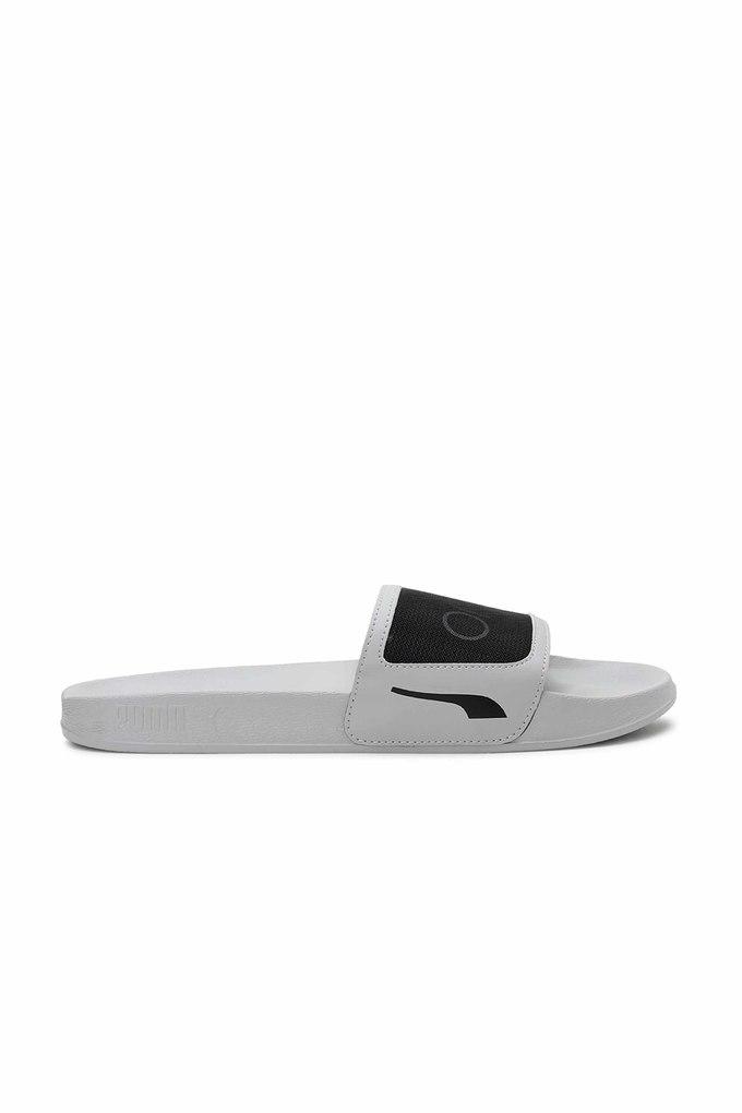 Grey best sale puma slides