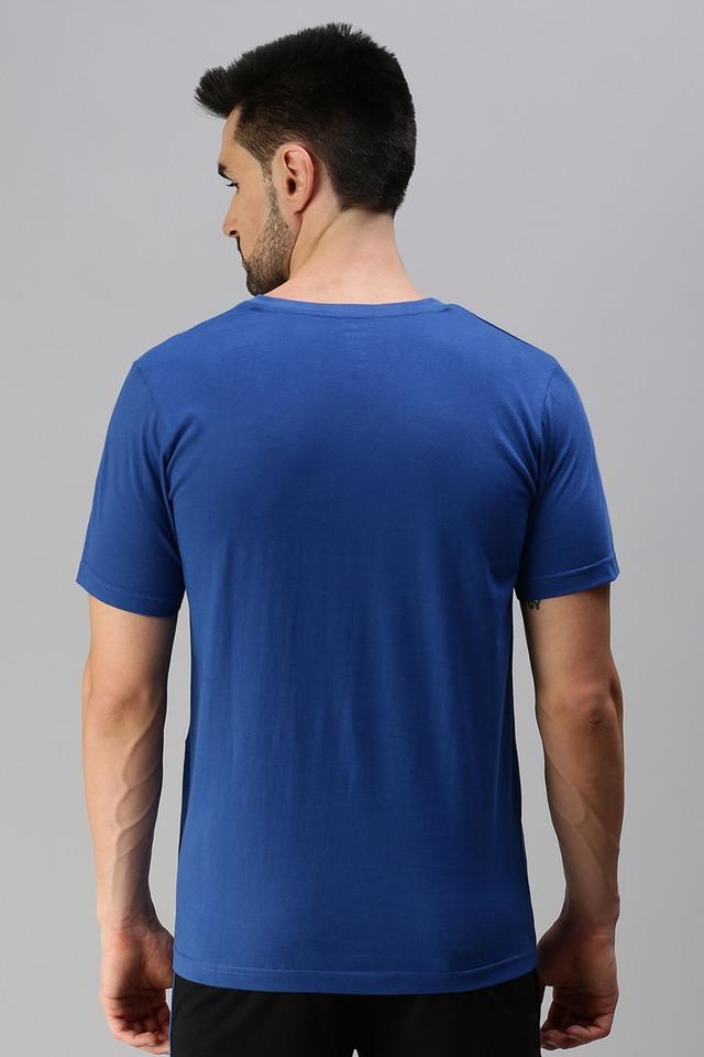 Solid Cotton Blend Regular Fit Mens T-Shirt