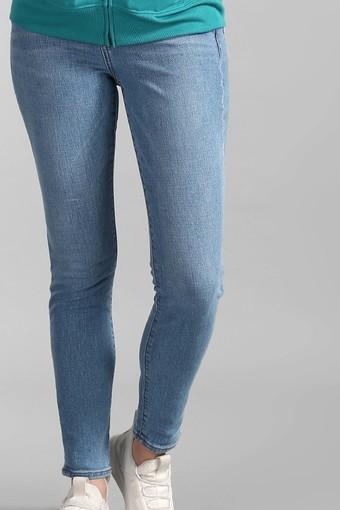 medium wash blue jeans