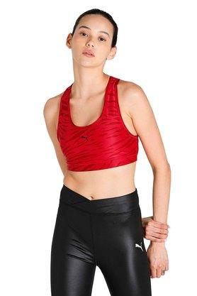 Red puma sports store bra