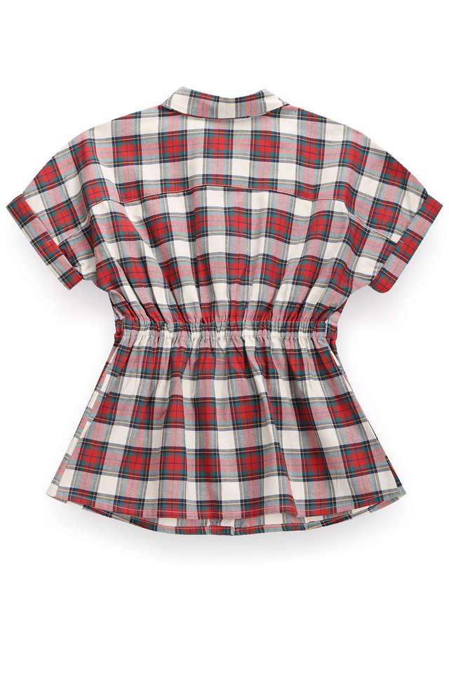 Buy U.S. POLO ASSN. Checks Cotton Regular Fit Girls Dress | Shoppers Stop