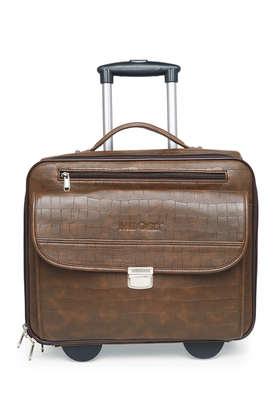 Leather clearance overnighter trolley