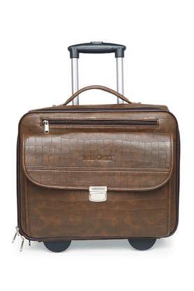 Leather clearance overnighter trolley