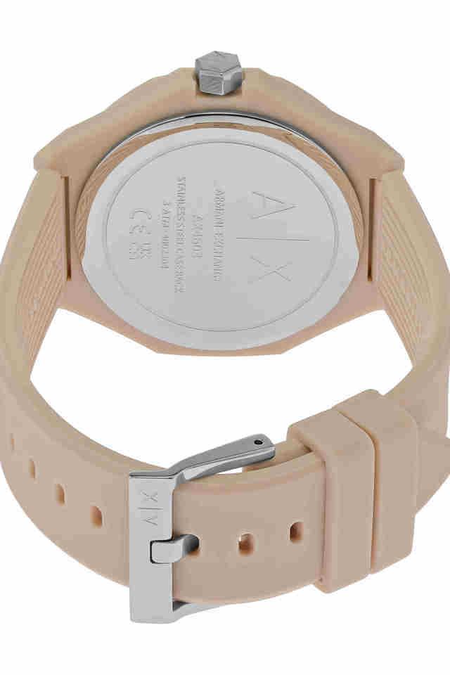 Buy ARMANI EXCHANGE Quartz 40 mm Nude Dial Silicone Analog Watch