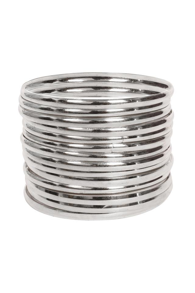 Silver colour online metal bangles