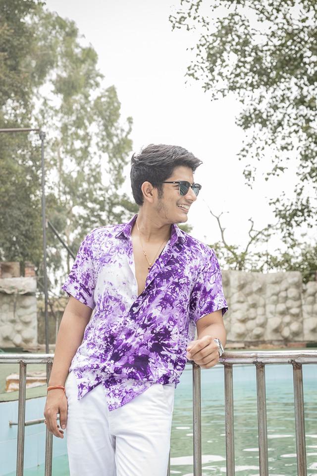 Purple store casual shirt