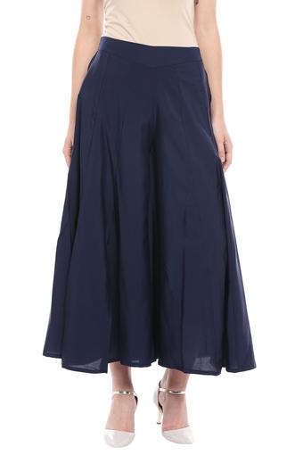 solid flared palazzo