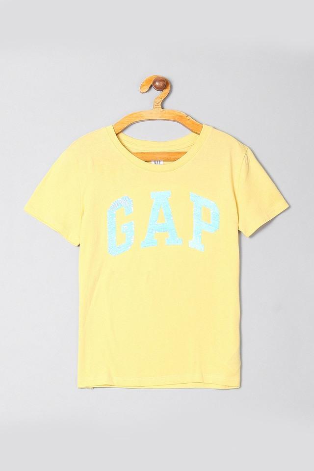 Buy GAP Multi Girls Yellow Flippy Sequin Logo T Shirt Shoppers Stop