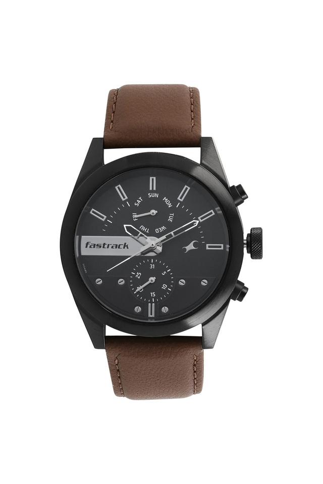 Buy FASTRACK Mens All Nighters Black Dial Multi Function Watch 3165NL01 Shoppers Stop