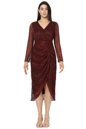 Price History of VERO MODA Textured V-Neck Polyester Women's Dress