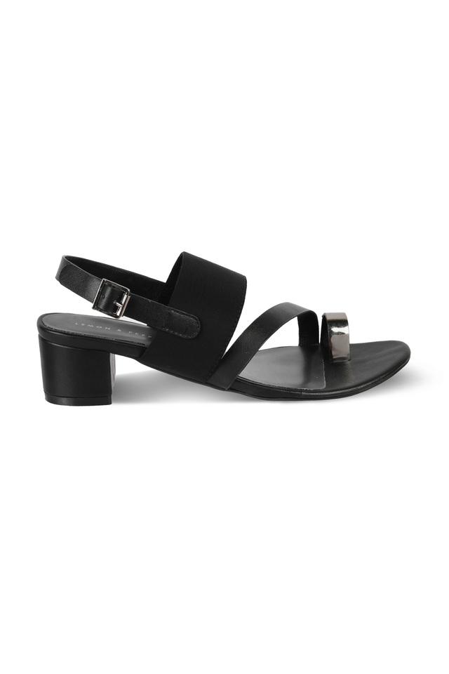 Gisele Comfy Fit Footbed Microfiber Leather Sandals In Black – elleshoes.my