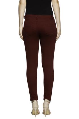 GO COLORS - Maroon Jeans & Jeggings - Main