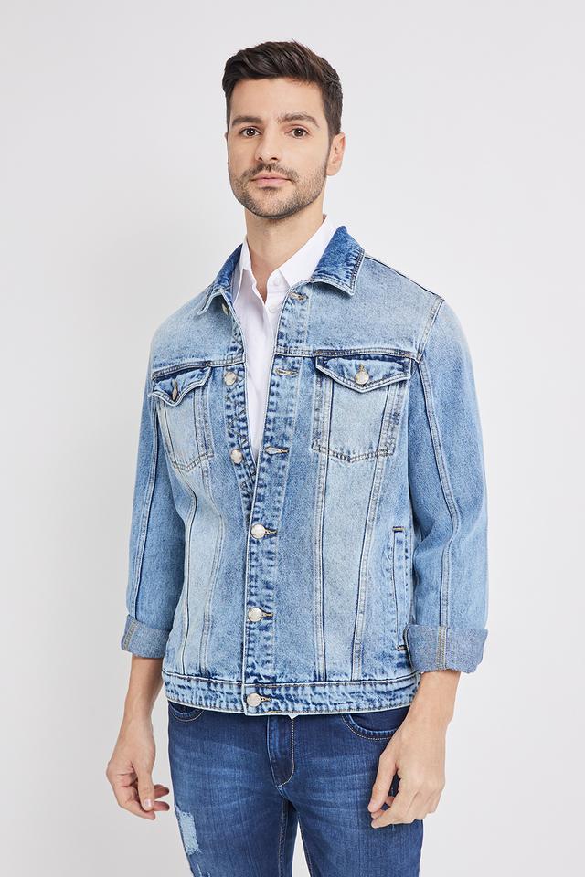 Buy High Star Light Blue Regular Fit Denim Jacket for Men's Online @ Tata  CLiQ