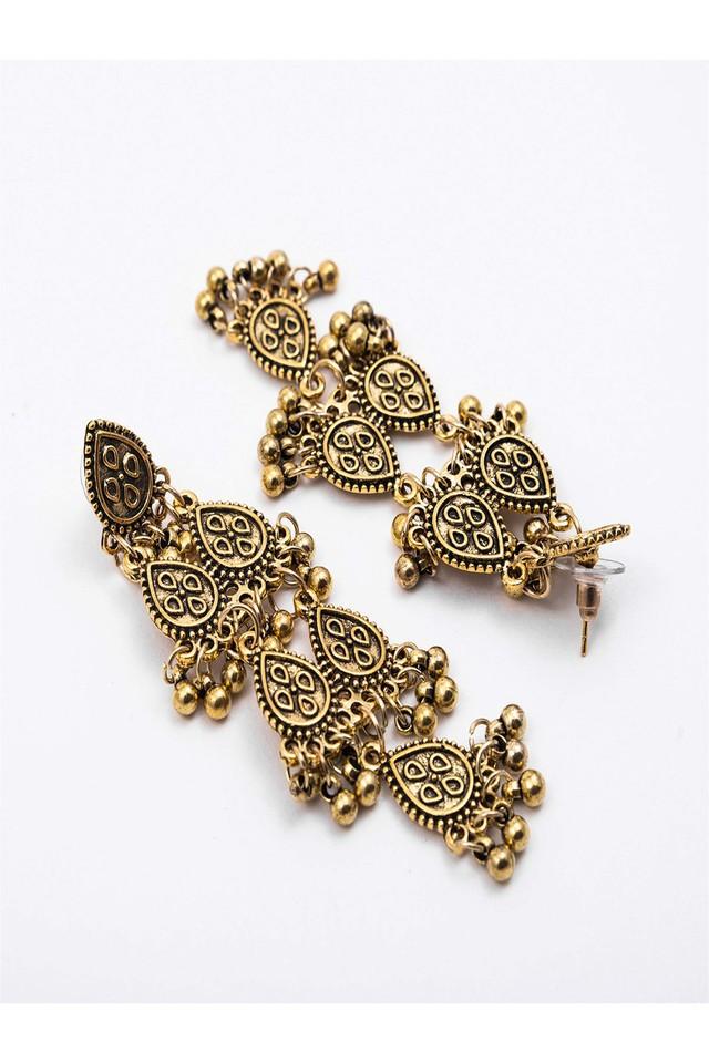 Silver And Alloy Temple Style Antique Gold Plated Jhumki Earrings at Rs  1500/pair in Jalandhar