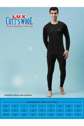 Lux Cottswool Men's 100% Cotton Thermal Winter Set Warmer Inner Wear Full  Sleve