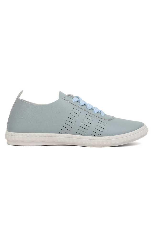 Light blue synthetic lace best sale up sneakers