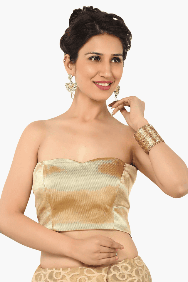 Off shoulder best sale golden blouse