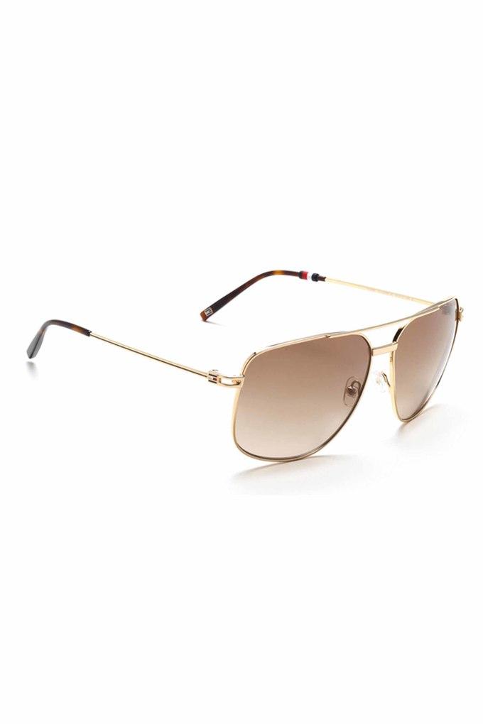 Tommy hilfiger men's sales aviator sunglasses