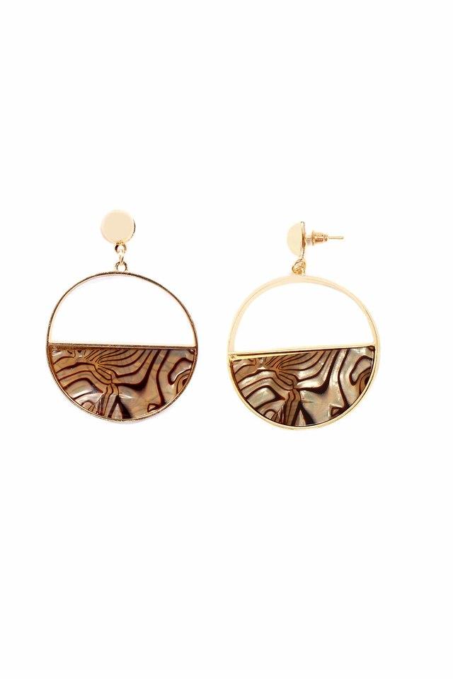 Animal print hoop on sale earrings