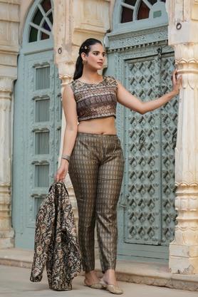 Crop top and 2025 pant set ethnic