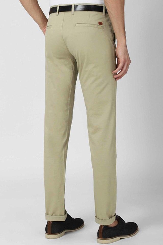 Buy Women Beige Stripe Business Casual Regular Fit Trousers Online - 464751  | Van Heusen