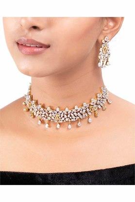 Zirconia on sale choker necklace