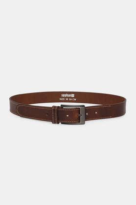 Buy SPYKAR Brown Solid Leather Men's Casual Single Side Belt