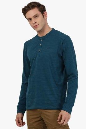 Henley crew 2024 neck sweatshirt