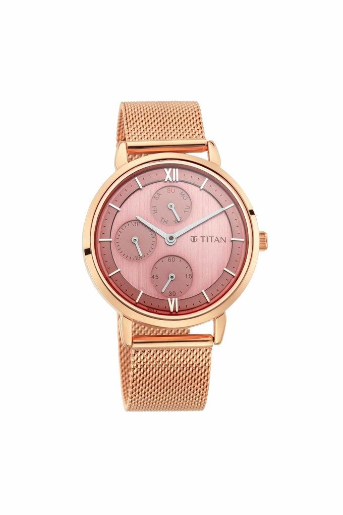 Buy TITAN Womens Ladies Neo V Phase I Rose Gold Copper Stainless