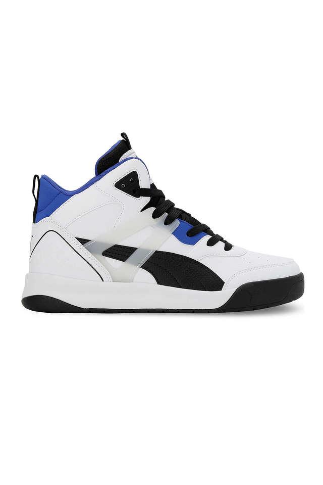 The Carter Mid-Top Sneaker - Blue - White Sole – Paul Evans