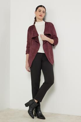 Wine deals suede jacket