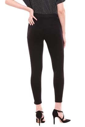 Buy KRAUS Black Womens Solid Treggings