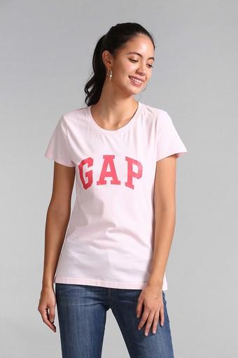 Buy Gap Womens Pink Logo Short Sleeve Crew Neck T Shirt Shoppers Stop