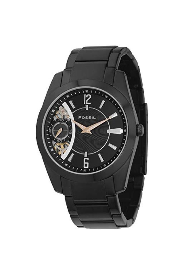 Mens Black Dial Stainless Steel Analogue Watch Me1001