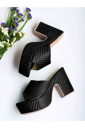 Black block 2024 heels open toe