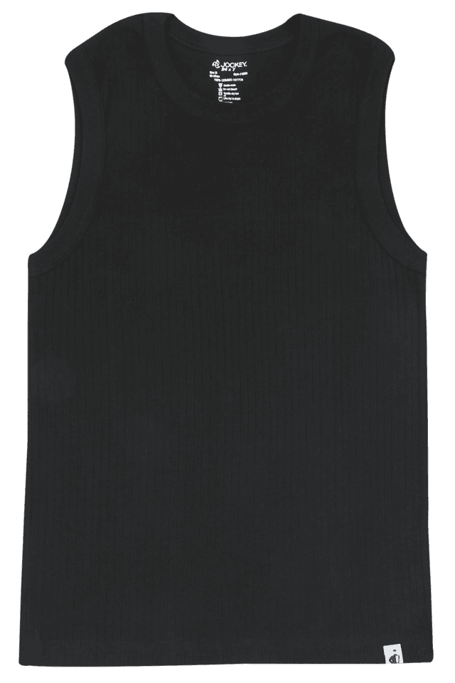 Plain Round Neck Black Army Poly Cotton Vest at Rs 55/piece in