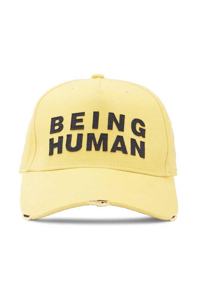 Buy BEING HUMAN Yellow Printed Cotton Regular Fit Men s Cap Shoppers Stop