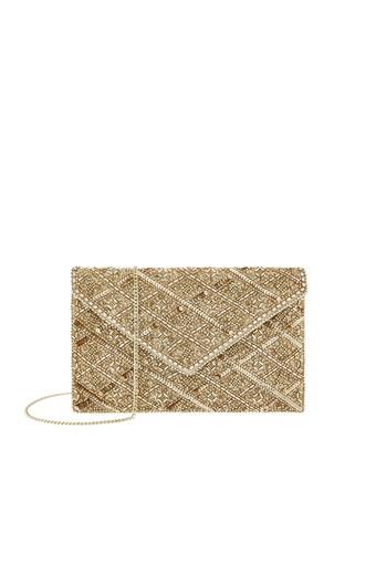 gold embellished clutch bag