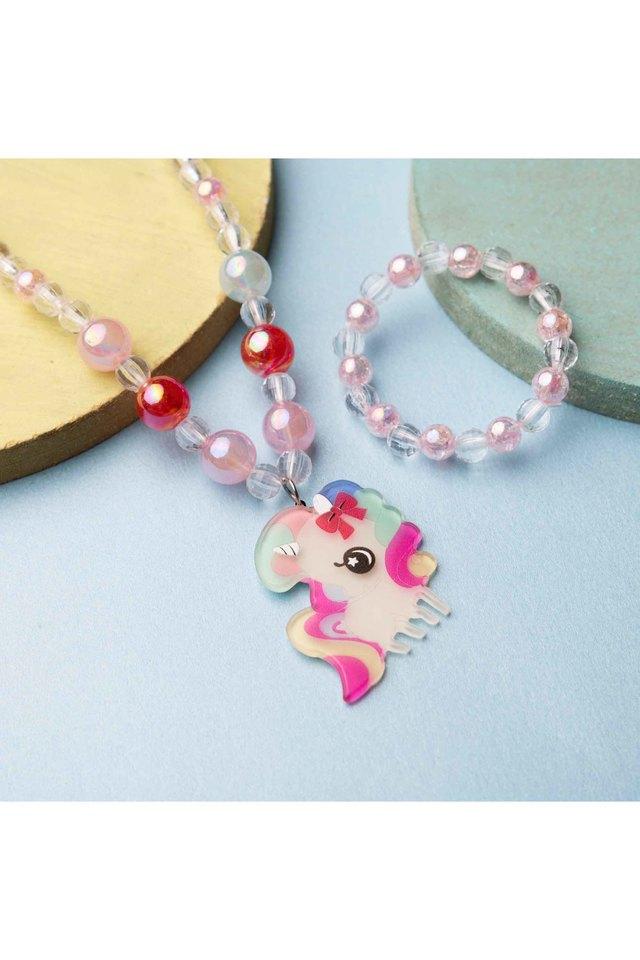 Unicorn necklace sale and bracelet