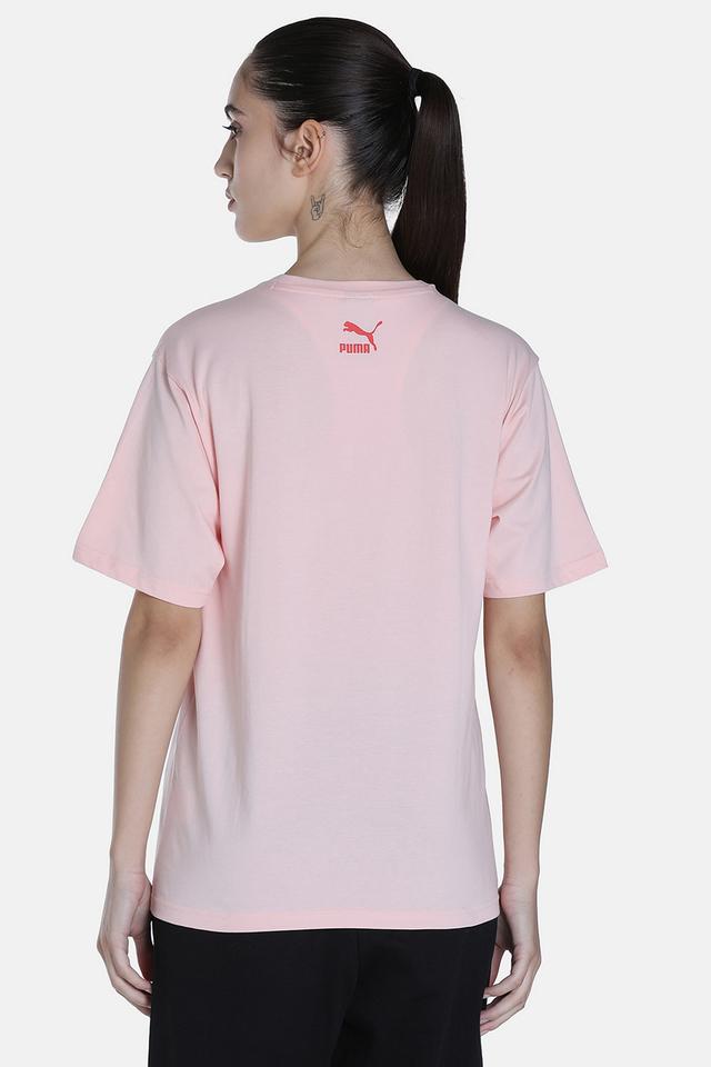 Printed Cotton Crew Neck Women s T Shirt