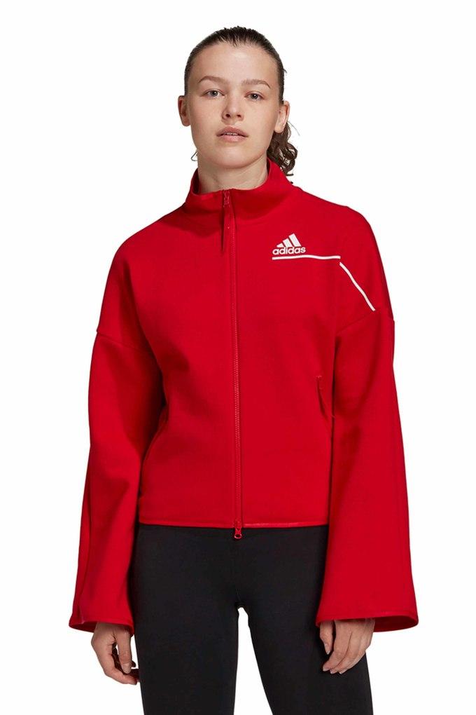 Adidas red womens discount jacket