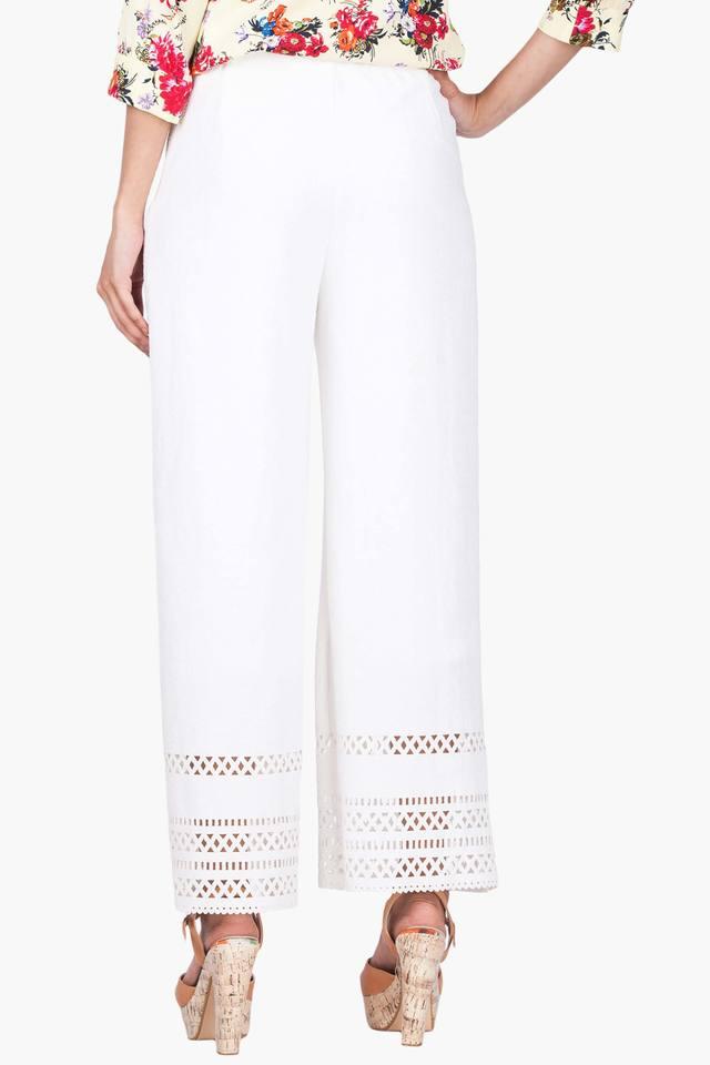 Buy Ivory Benarasi Cutwork Pants Online at Jayporecom