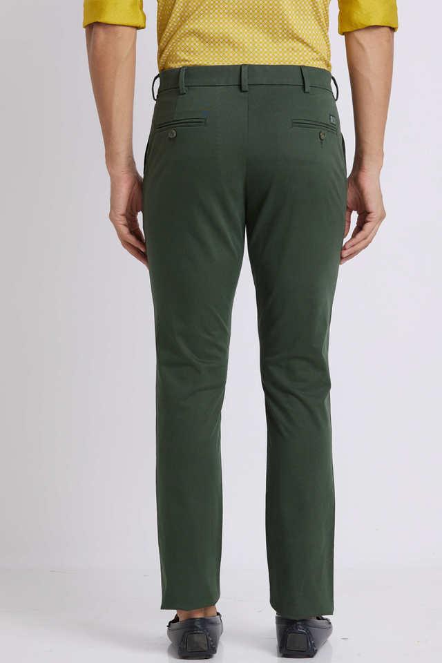 Buy Dark Green Straight Stretch Chino Trousers from Next USA