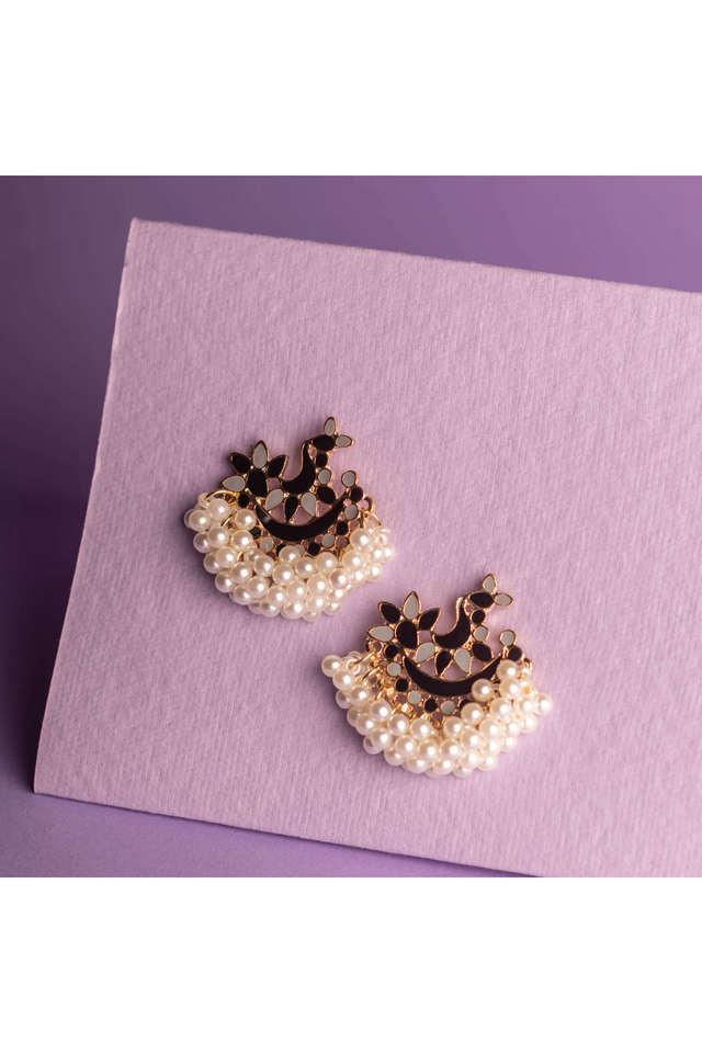 Subtle Smile Black Earrings - Jewelry by Bretta