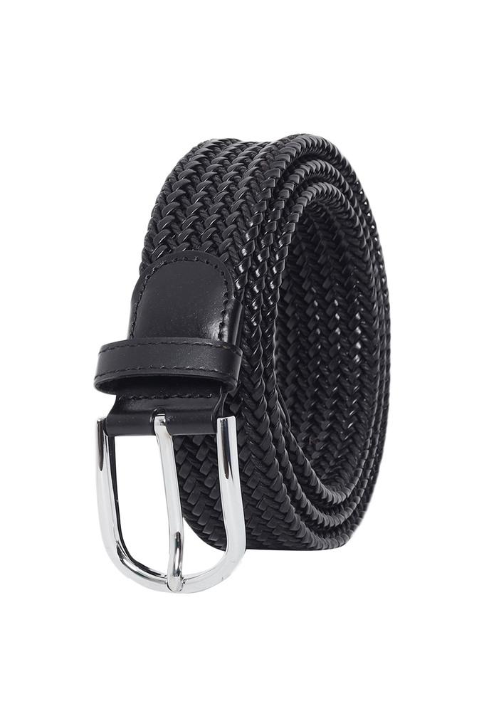 Leather Pin Buckle Mens Black and Grey Elastic Braided Belt, Size: 30 to 40  Inch at Rs 420/piece in Kolkata