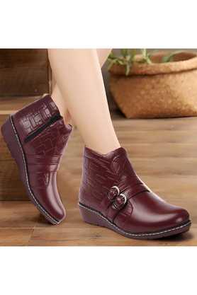 Maroon shop ladies boots