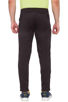 Black polyester lycra outlet trackpants